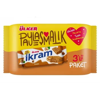 Ülker İkram Fındıklı 3 Lü 252 Gram  x 12 Adet