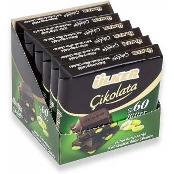 Ülker Kare Bitter Antep %60 60 Gram x 6 Adet