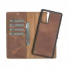 Samsung Galaxy Note 20 Uyumlu Deri Cüzdanlı Kılıf G2 Kahve