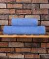 2 Parça %100 Pamuklu Soft Lüx Banyo Havlu Seti Mavi
