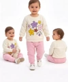 6/24 Ay Çiçek Baskılı Basic Bebek Takımı