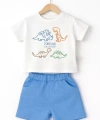 6/24 Ay Dino Baskılı Basic Bebek Takımı