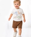 6/24 Ay Dino Baskılı Basic Bebek Takımı