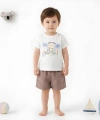 6/24 Ay Gabardin Şort Basic Tişört Bebek Takımı
