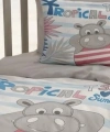 Terleme Karşıtı %100 Pamuklu Tropical Summer Yenidoğan Erkek Bebek Nevresim Takımı
