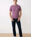 Biçomi Erkek Premium Melanj Slim Fit Pamuklu Tişört – Nefes Alan Esnek Doku