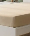 Newsheet %100 Saf Pamuk Terletmez Lastikli Tek Kişilik Penye Çarşaf - Yataktan Kaymayan Yumuşak Doku (100x200 cm)