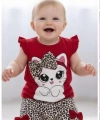 9/24 Ay Leopar Kedi Baskılı Bebek Takımı