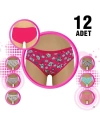 biçomi 12 Adet Kız Çocuk Desenli Slip Külot