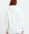 Biçomi Baskılı Kapüşonlu Sweatshirt - Beyaz