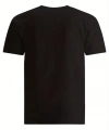 Biçomi Baskılı Oversize Bisiklet Yaka T-shirt - Siyah