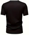 Biçomi Baskılı Oversize Bisiklet Yaka T-shirt - Siyah