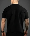 Biçomi Baskılı Oversize Bisiklet Yaka T-shirt - Siyah