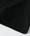 Biçomi Baskılı Oversize Bisiklet Yaka T-shirt - Siyah