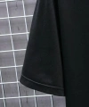 Biçomi Baskılı Oversize Bisiklet Yaka T-shirt - Siyah