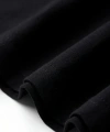Biçomi Baskılı Oversize Bisiklet Yaka T-shirt - Siyah