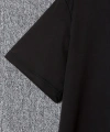 Biçomi Baskılı Oversize Bisiklet Yaka T-shirt - Siyah