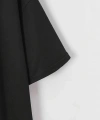 Biçomi Baskılı Oversize Bisiklet Yaka T-shirt - Siyah