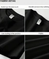 Biçomi Baskılı Oversize Bisiklet Yaka T-shirt - Siyah