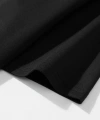 Biçomi Baskılı Oversize Bisiklet Yaka T-shirt - Siyah
