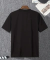 Biçomi Baskılı Oversize Bisiklet Yaka T-shirt - Siyah