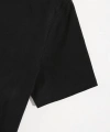 Biçomi Baskılı Oversize Bisiklet Yaka T-shirt - Siyah