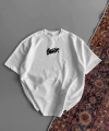Biçomi Baskılı Oversize T-shirt - Beyaz