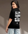 Biçomi Baskılı Oversize T-shirt - Siyah