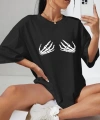 Biçomi Baskılı T-shirt - Siyah
