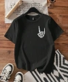 Biçomi Baskılı T-shirt - Siyah