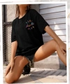 Biçomi Baskılı T-shirt - Siyah
