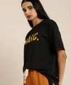 Biçomi Baskılı T-shirt - Siyah
