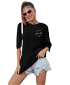 Biçomi Baskılı T-shirt - Siyah