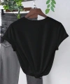 Biçomi Baskılı T-shirt - Siyah