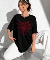 Biçomi Baskılı T-shirt - Siyah