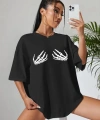 Biçomi Baskılı T-shirt - Siyah