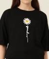 Biçomi Baskılı T-shirt - Siyah
