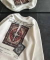 Biçomi Bisiklet Yaka Baskılı SweatShirt - Beyaz