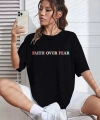 Biçomi Bisiklet Yaka Baskılı T-shirt - Siyah