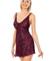 Bicomi Bordo Jakarlı Gecelik 8151