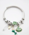 biçomi Çelik Charmlı Deniz Kızı Bileklik - Yeşil