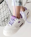 BİÇOMİ Chris Beyaz Cilt Lila Detaylı Bağcıklı Spor Ayakkabı