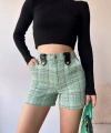 BİÇOMİ Çıtçıtlı siyah köprü tüvit şort yeşil