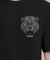 Biçomi Erkek Baskılı Oversize T-shirt - Siyah