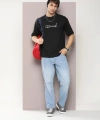 Biçomi Erkek Baskılı Oversize T-shirt - Siyah