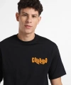 Biçomi Erkek Baskılı Oversize T-shirt - Siyah