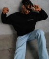 Biçomi Erkek Baskılı Sweat - Siyah