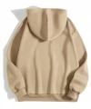 Biçomi Erkek Düz Kapüşonlu Sweat - Bej