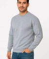 Biçomi Erkek Üç İplik Düz Bisiklet Yaka SweatShirt - Gri