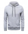 Biçomi Erkek Uzun Kol Kapşonlu Basic Sweatshirt Hoodie - Gri